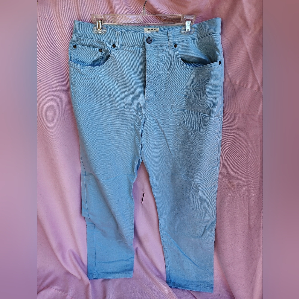 Blue Crop Stretch Jeans Jones New York Size 14